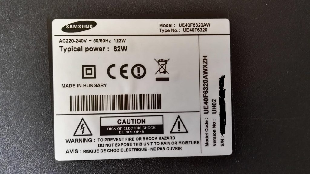 Ремонт подсветки в телевизоре Samsung UE40F6320AW