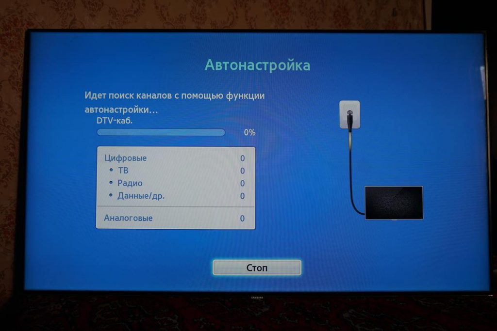 Как настроить кабельный цифровые каналы на телевизоре Samsung UE46F8000AT